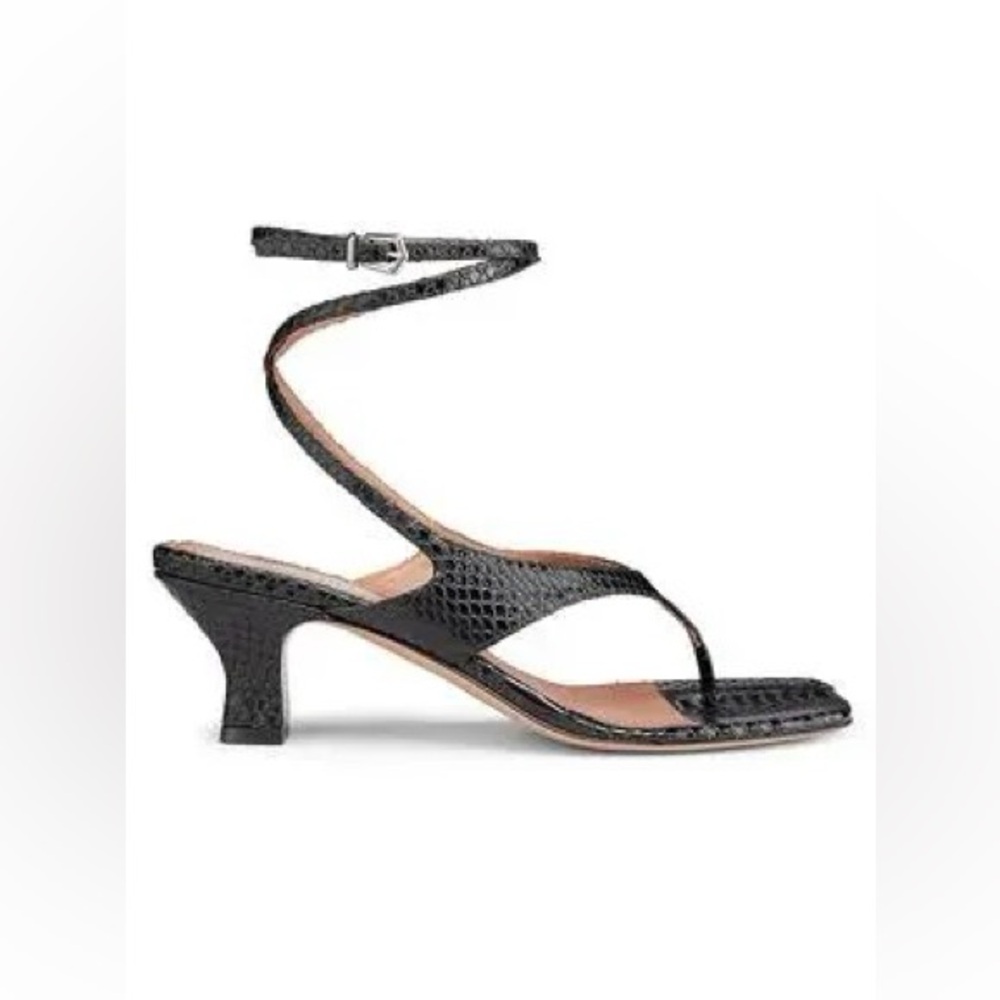 Paris Texas Black Textured Heels 7.5 NEW